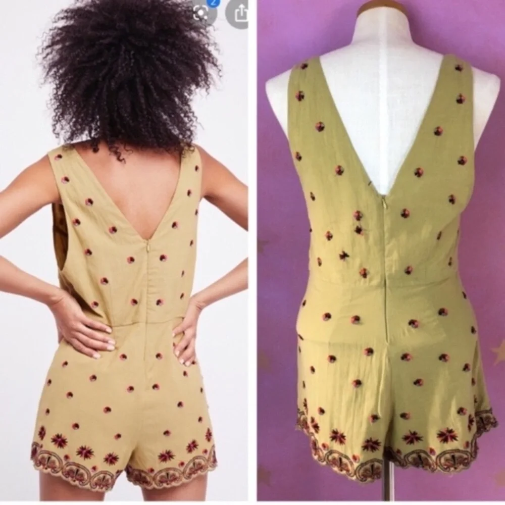 FREE PEOPLE NEW WITH TAGS LILA EMBROIDERED ROMPER